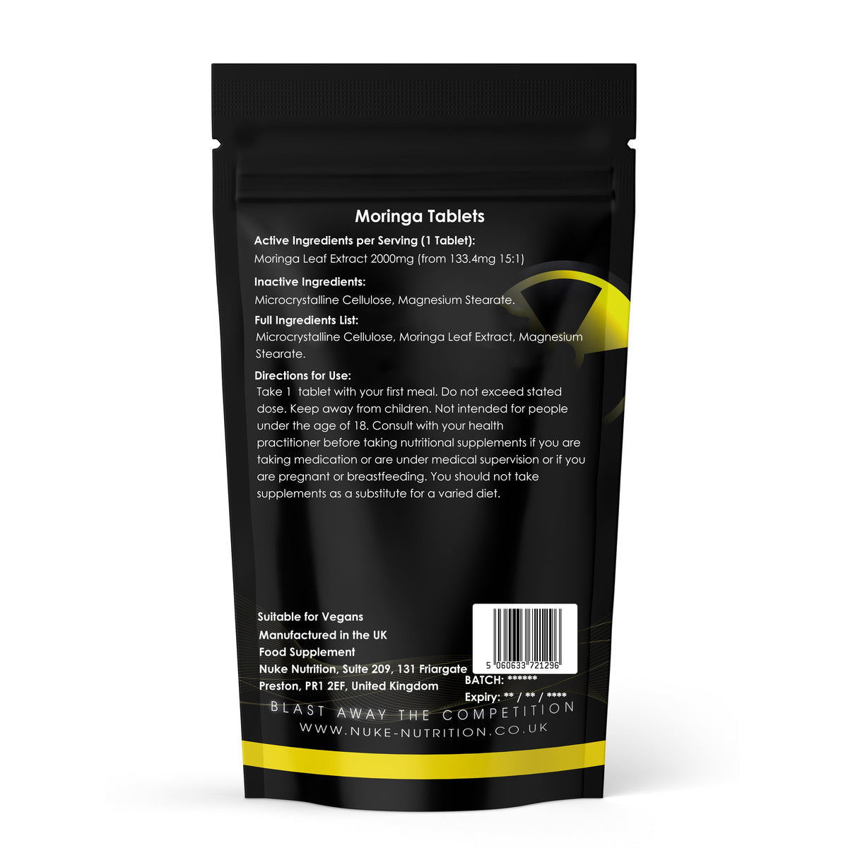 Nuke Nutrition Moringa 2000mg Superfood High Strength Extract