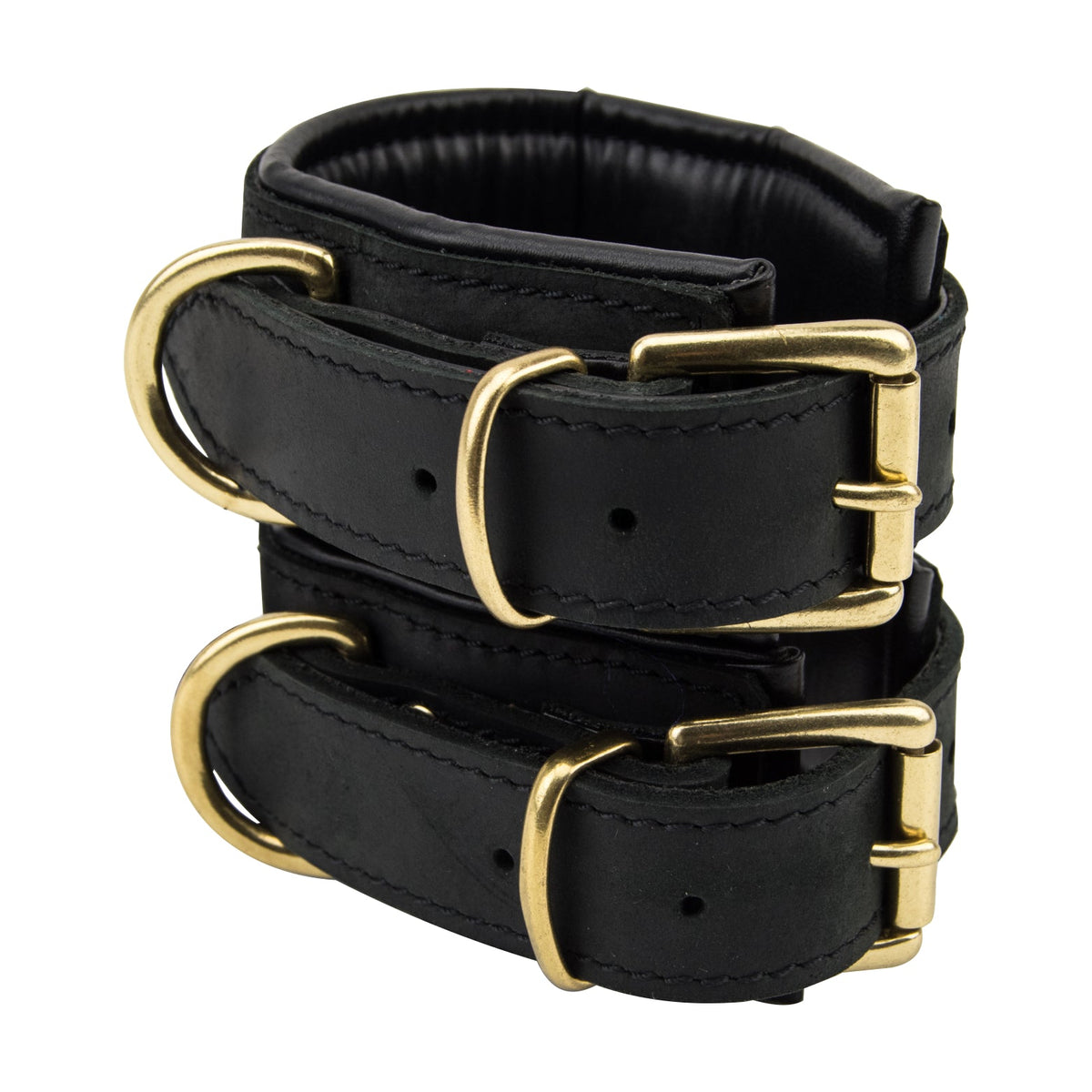 BOUND Black Noir Nubuck Leather Slim Wrist Cuffs