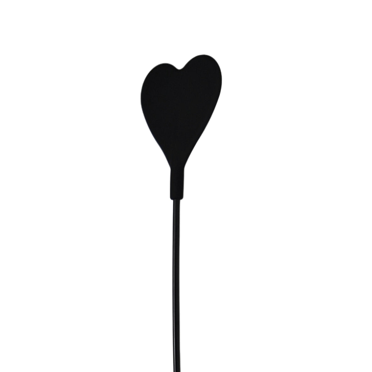 Bound to Please Black Silicone Heart Shaped Crop with Feather Tickler detail