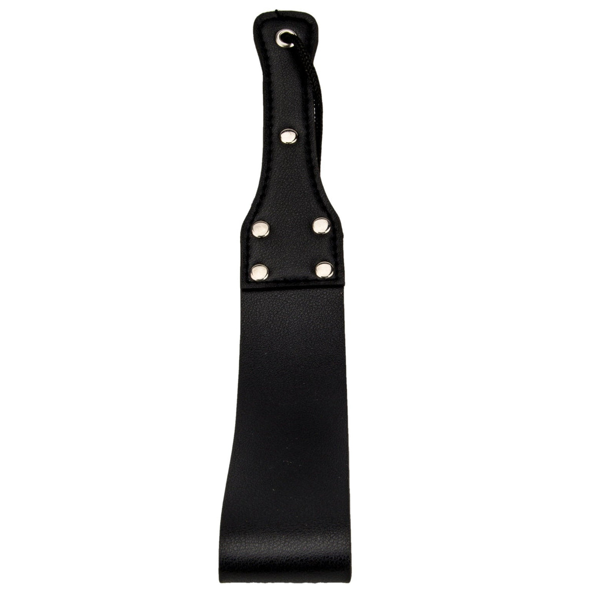 Bound to Please Black Strap Spanking Paddle detail