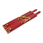 Bound to Please Red Ankle Cuffs detail