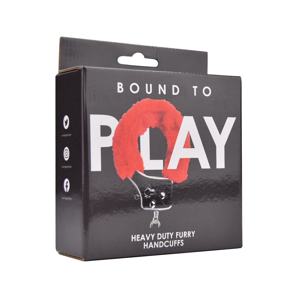 Bound to Play Heavy Duty Furry Handcuffs Red