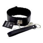 Bound to Please Furry Collar with Leash Black detail