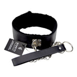Bound to Please Furry Collar with Leash Black