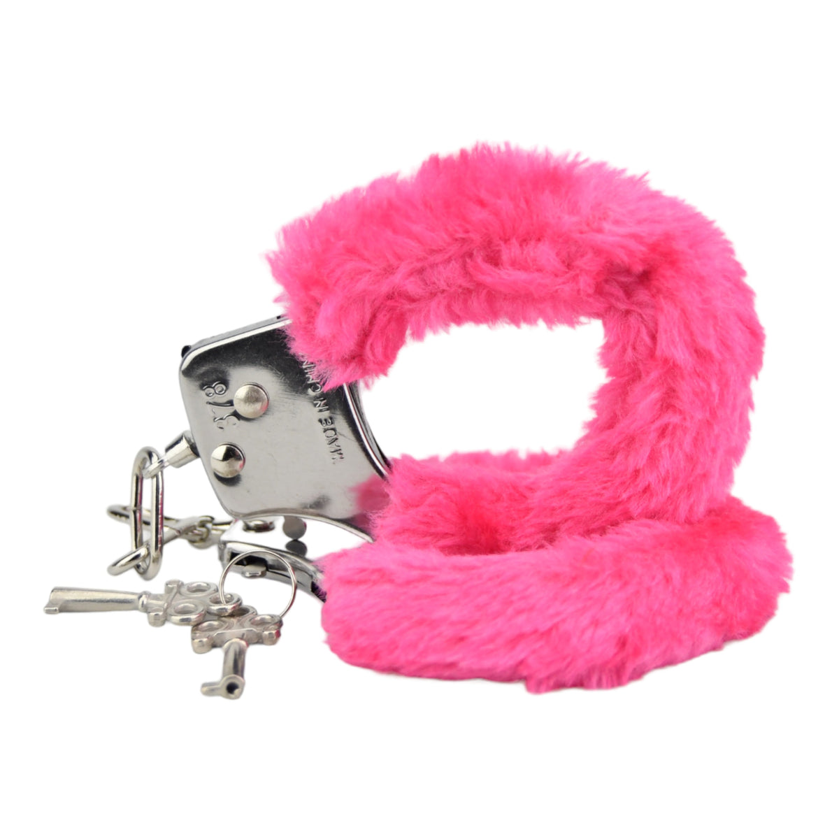 Bound to Play Heavy Duty Furry Handcuffs Pink