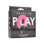 Bound to Play Heavy Duty Furry Handcuffs Pink