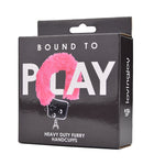Bound to Play Heavy Duty Furry Handcuffs Pink