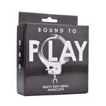 Bound to Play Silver Heavy Duty Metal Handcuffs