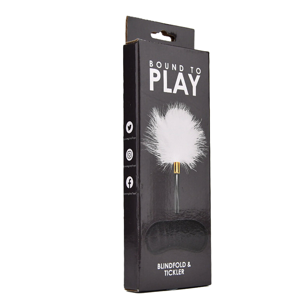 Bound to Play White & Black Eye Mask and Feather Tickler Play Kit