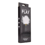Bound to Play White & Black Eye Mask and Feather Tickler Play Kit