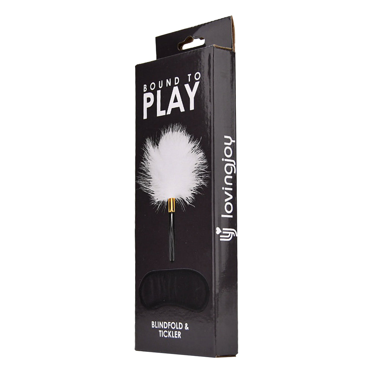 Bound to Play White & Black Eye Mask and Feather Tickler Play Kit