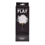 Bound to Play White & Black Eye Mask and Feather Tickler Play Kit