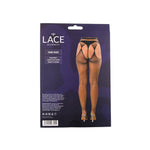 Lace by LJ Black Fishnet Crotchless Tights