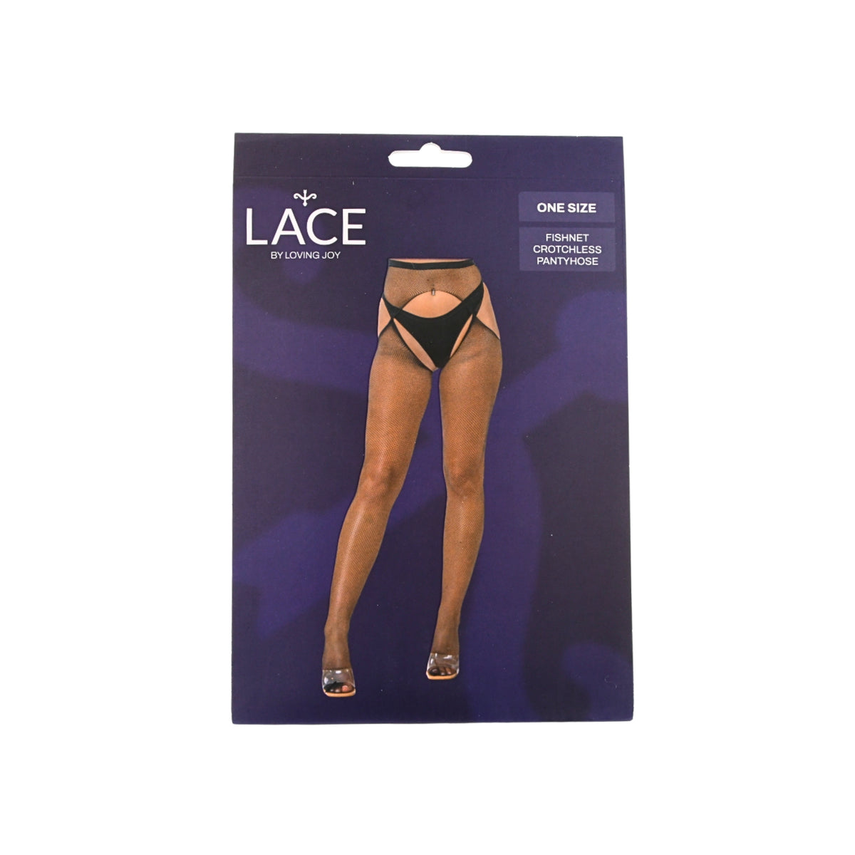 Lace by LJ Black Fishnet Crotchless Tights