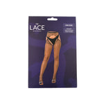 Lace by LJ Black Fishnet Crotchless Tights