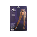 Lace by LJ Black Rhinestone Fishnet Crotchless Tights