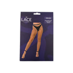 Lace by LJ Black Industrial Net Footless Tights One Size