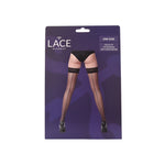 Lace by LJ Black Sheer Hold-Ups with Back Seam