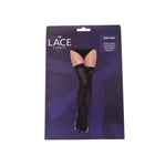 Lace by LJ Black & White Bow-Detail Thigh-High Stockings