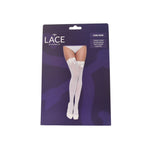 Lace by LJ Black & White Bow-Detail Thigh-High Stockings