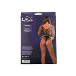 Lace by LJ Black, Fuchsia & Pink Fence Net Crop Top & Bottoms