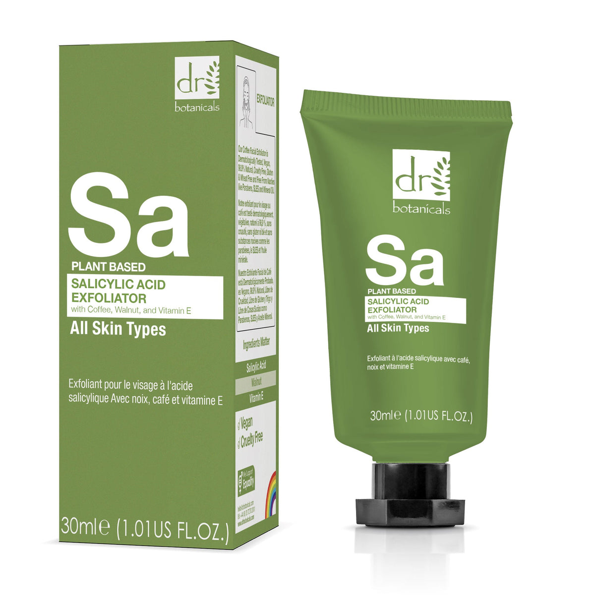 Dr Botanicals Salicylic Acid Exfoliator with Coffee, Walnut & Vitamin E 30ml