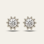 Dainty London Silver White Topaz Seren Studs