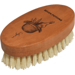 Seven Potions Beard Brush - Oval Shaped Pear Wood With Natural Bristles Vegan Sisal - Firm