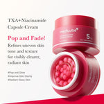 Medicube TXA Niacinamide Capsule Cream pink capsules and gel texture