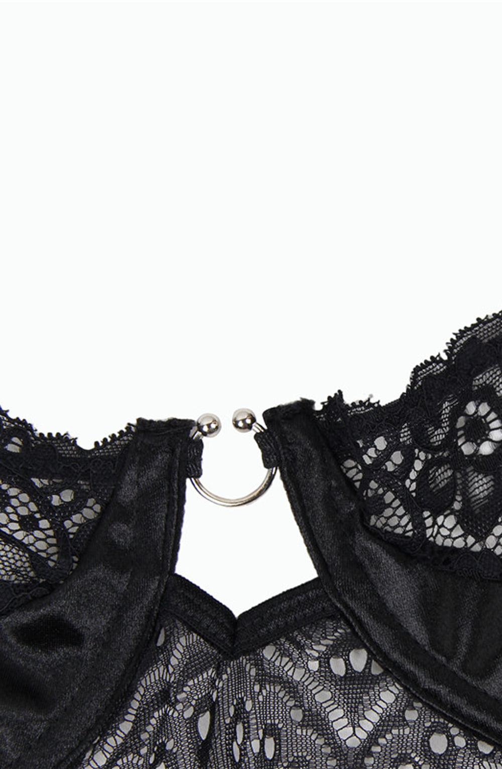 YesX Plus Size Bodysuit Black
