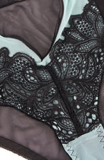YesX Bra Brief Lingerie Set Black & Blue