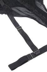YesX Plus Size Lace Bodysuit Black