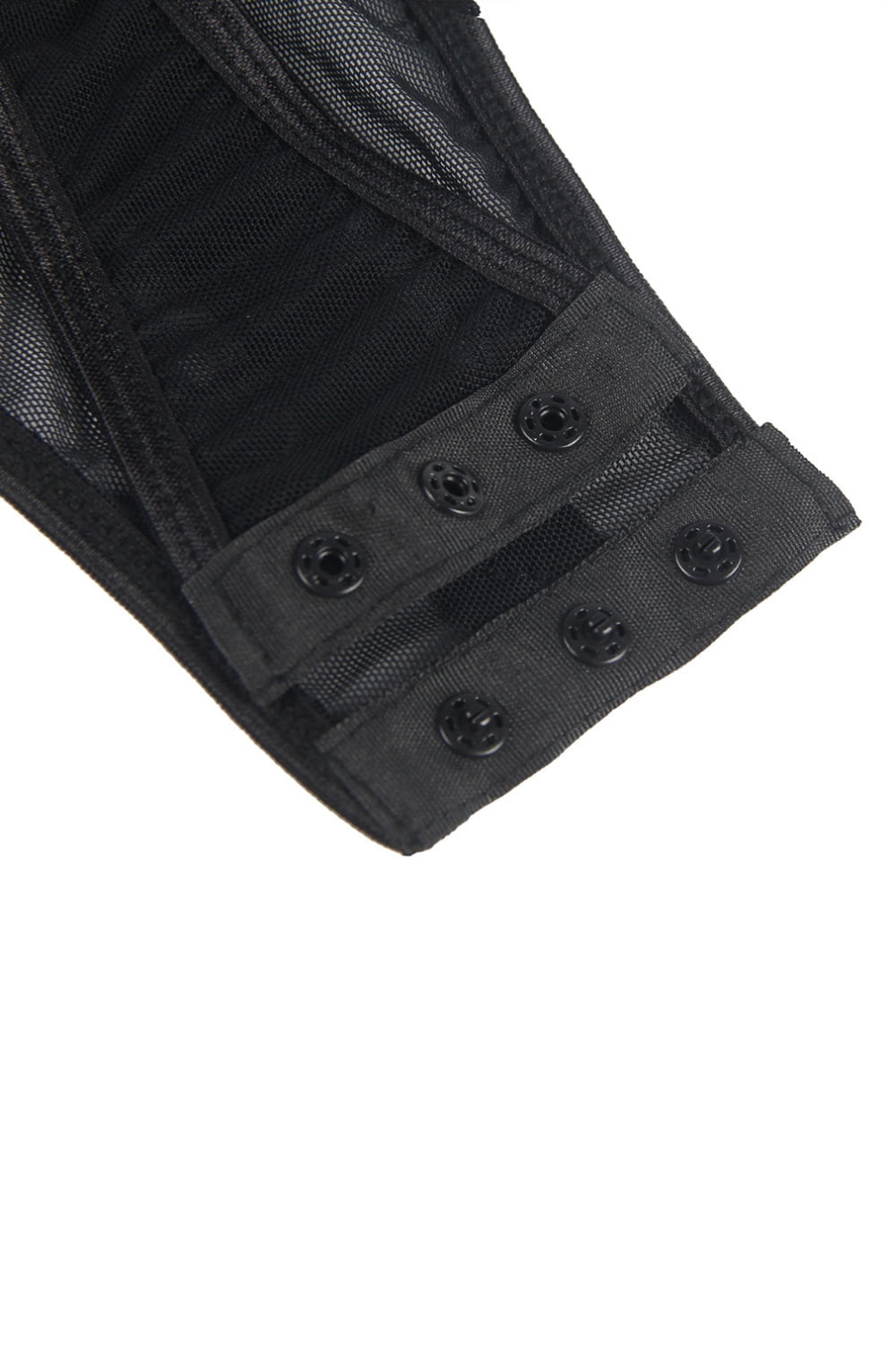 YesX Plus Size Lace Bodysuit Black
