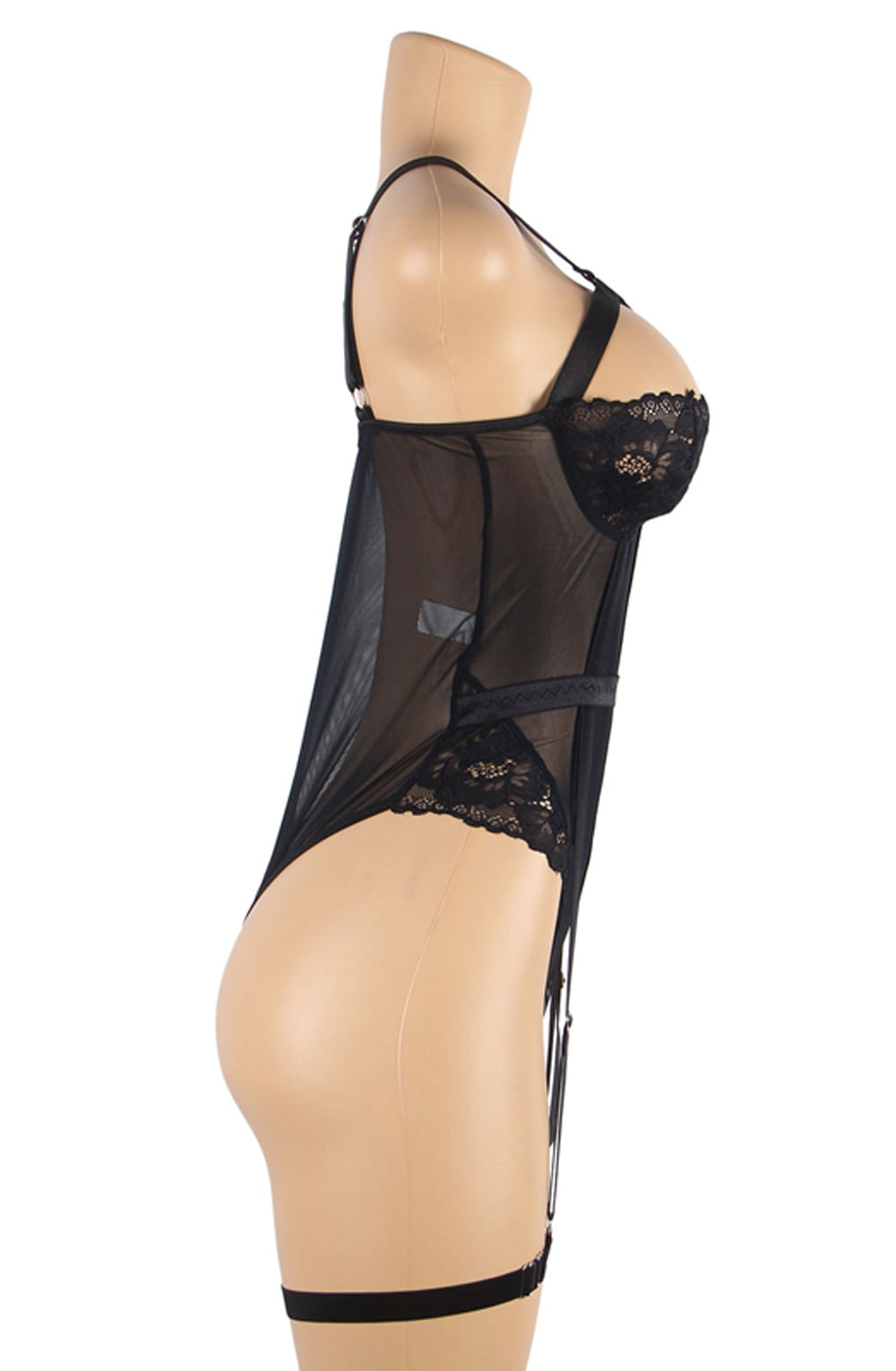 YesX Lace Bodysuit Black