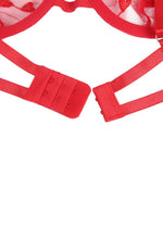 YesX Plus Size Red Bra Lingerie Set