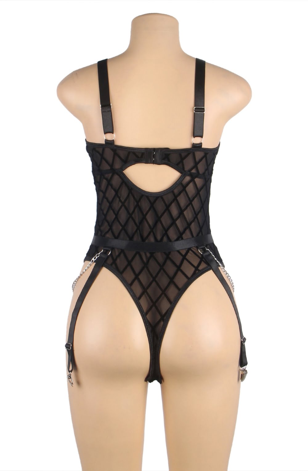 YesX Chain Bodysuit Black