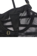 YesX Black Mesh Underwired Lingerie Body