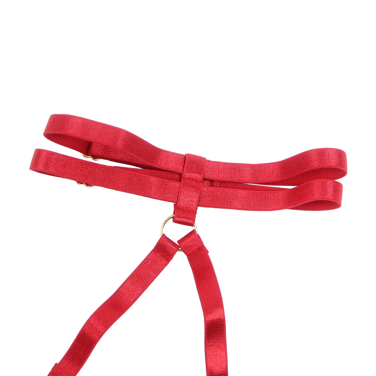 YesX Hollow Cut Halter Bra Lingerie Set Red