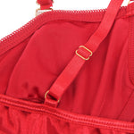 YesX Plus Size Hollow Cut Halter Bra Lingerie Set Up To 2XL Red