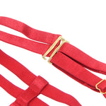 YesX Hollow Cut Halter Bra Lingerie Set Red