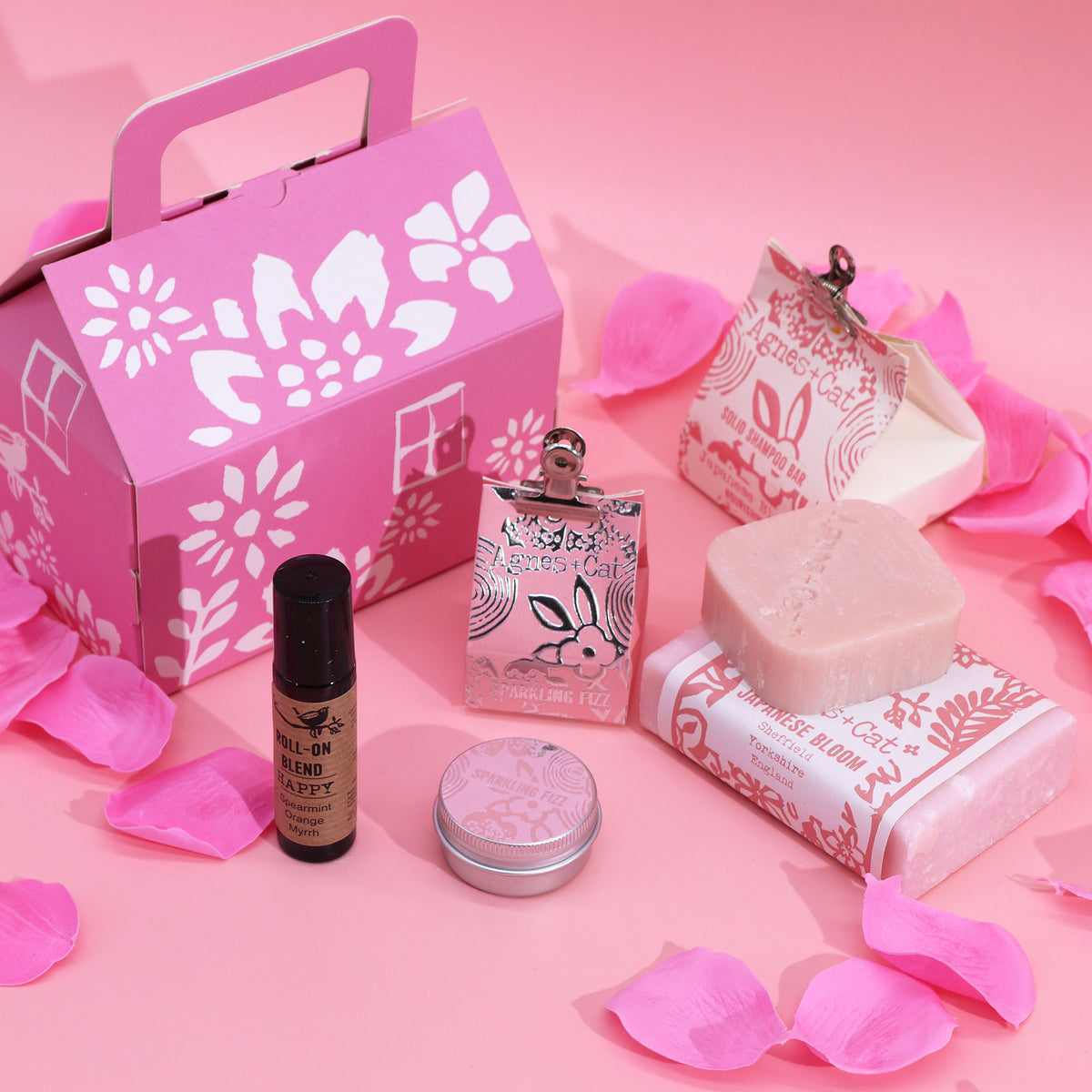 Agnes & Cat Bloom & Bliss Wellness Floral Vegan Gift Set