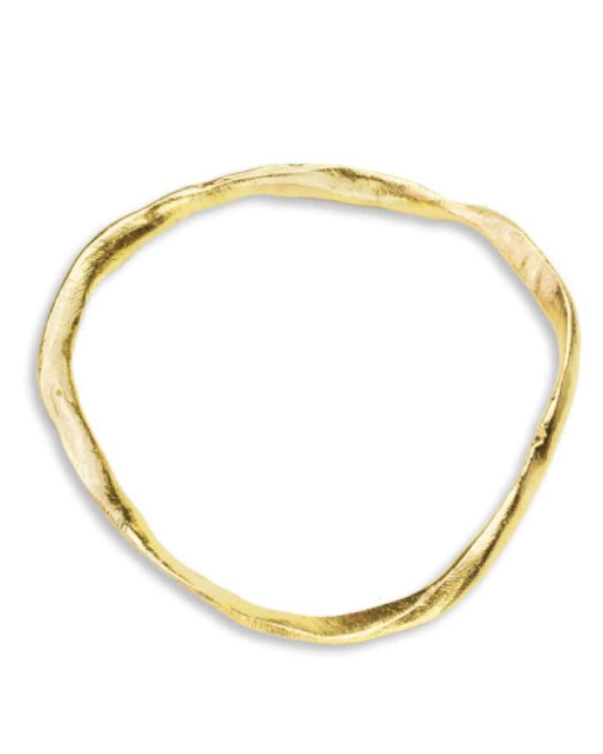 ‘Alohi Kai Sculptural Ola 18k Gold or Sterling Sliver Bangle – Wai