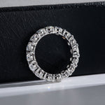 Anastasia Sterling Silver Full Moissanite Heart Ring
