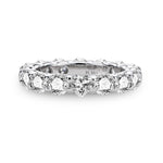 Anastasia Sterling Silver Full Moissanite Heart Ring