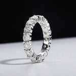 Anastasia Sterling Silver Full Moissanite Heart Ring