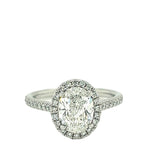 Oval Diamond Halo Ring