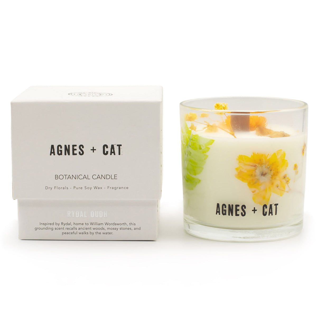 Agnes + Cat Botanical Soy Wax Candle350g - Rydal Oudh