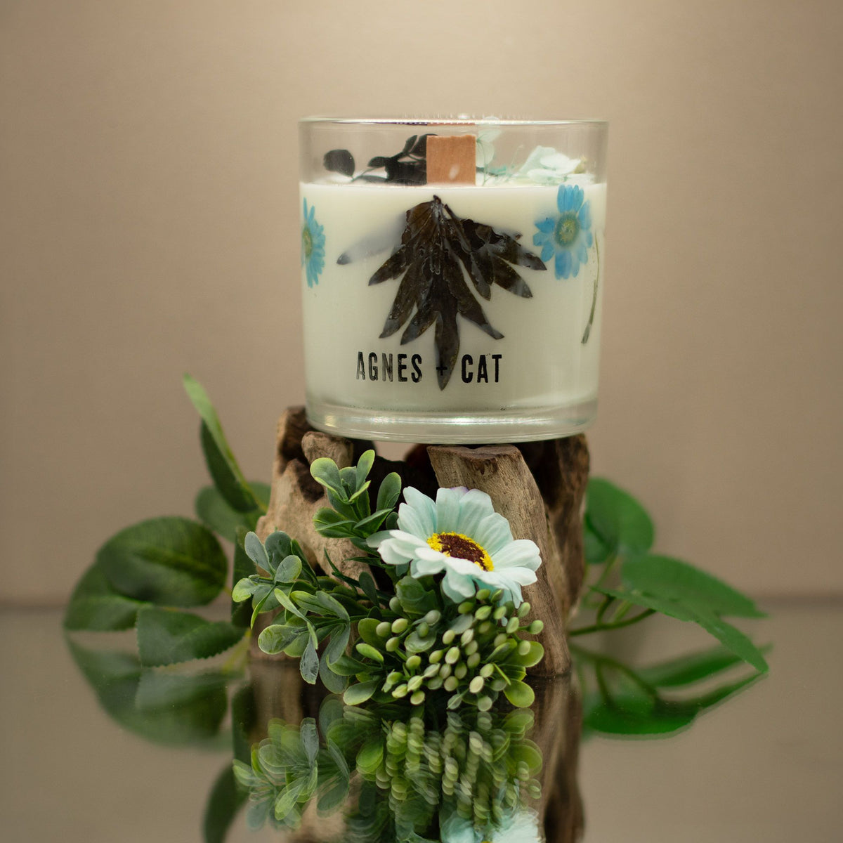 Agnes + Cat Botanical Soy Wax Candle 350g - Seasalt & Moss