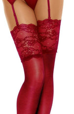 Beauty Night Romance Stockings Cherry Red