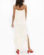 1 People Calabar Mulberry Silk Slip Strap Maxi Dress in White
